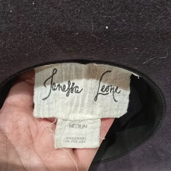 Janessa Leone Plum fedora wool hat main image 4